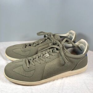 Rothy's Men's US 13 RS01 Olive Green Breathable Lace Up Sneakers W/ Ankle Collar